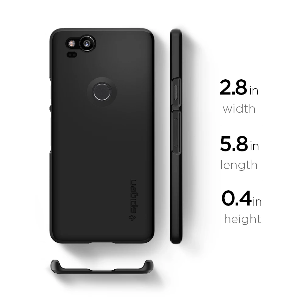 Чехол SPIGEN Google Pixel 2 тонкий жесткий чехол черный F16CS22277