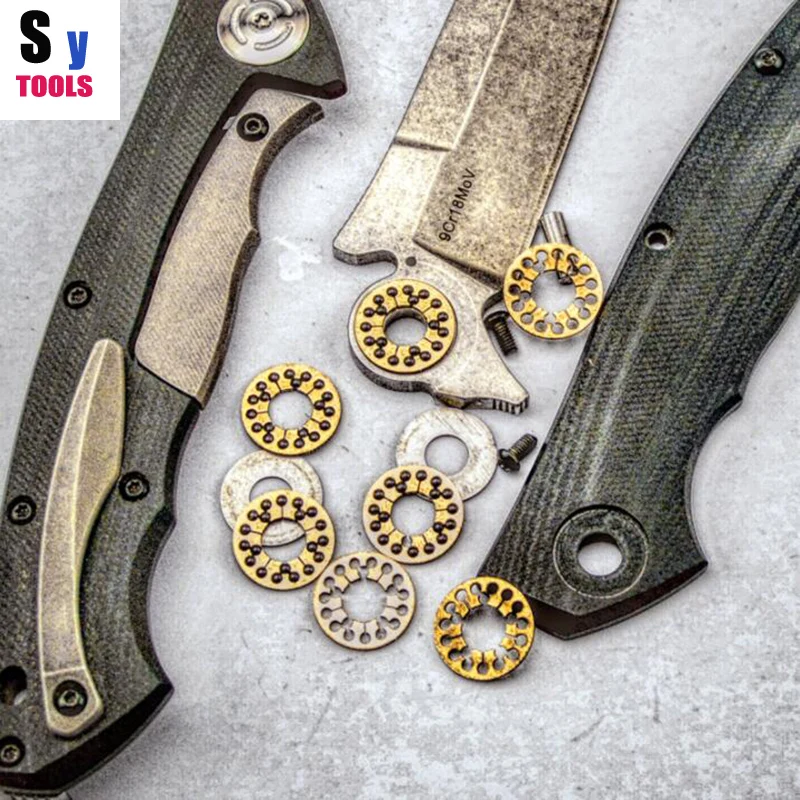 

Brass + ceramic ball Knife DIY shirogorov knives flipper Ceramic ball bearing Quick opening tools 2 pieces