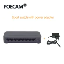 8 Порты и разъёмы 10/100 Мбит/с Fast сетевой коммутатор Ethernet концентратор Поддержка компьютер Планшетные ПК компании Камера светодиодный Экран обмениваться данными