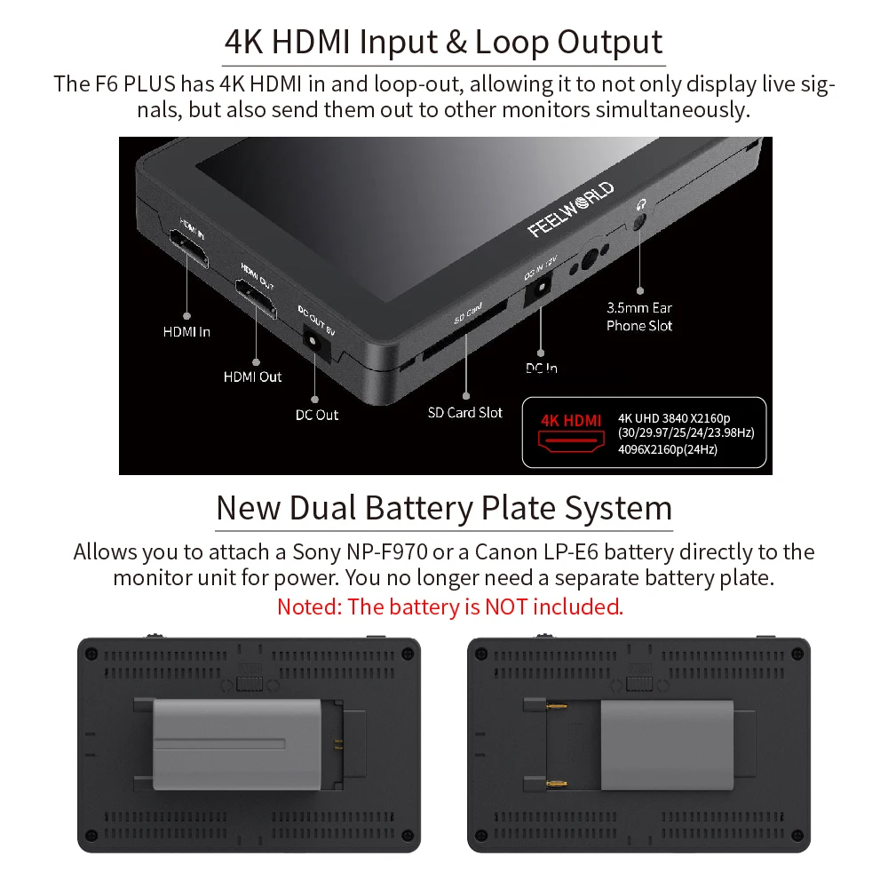 FEELWORLD F6 PLUS 5.5 Inch IPS 3D LUT Touch Screen