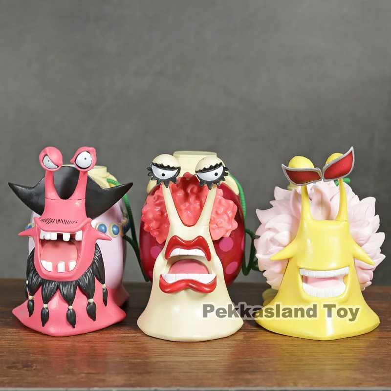 

Anime One Piece Doflamingo / Big Mom Charlotte Linlin / Marshall D Teach Den Den Mushi Phone Model Figure Toy