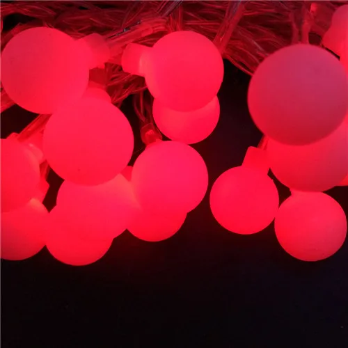 YIYANG 30 шариков 3 м светодиодный вечерние и праздничные украшения гирлянды AA батарея 9 цветов теплый белый синий розовый фиолетовый зеленый многоцветный - Испускаемый цвет: Красный