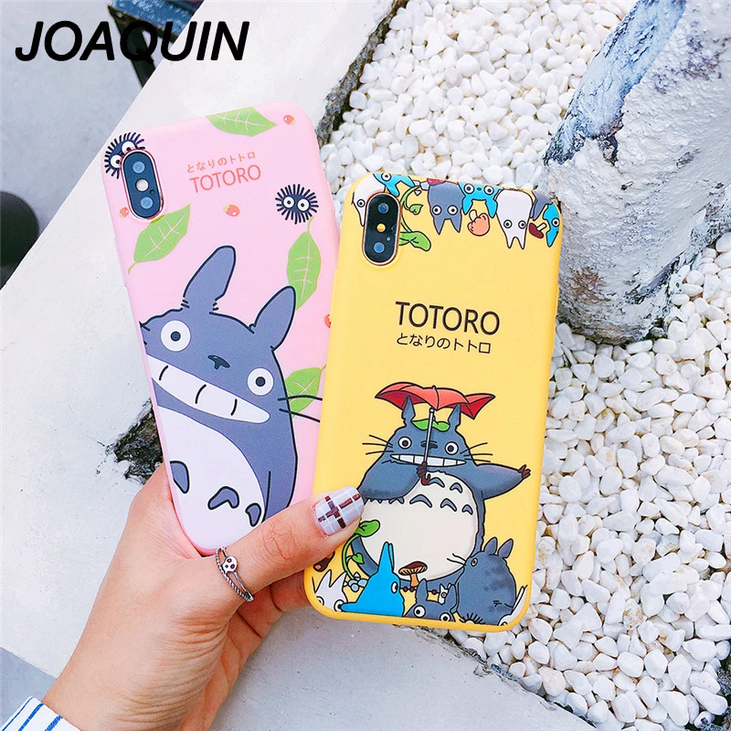 

Cute Totoro Spirited Away Ghibli Miyazaki Anime Kaonashi Soft tpu Phone Case For iPhone 7 7Plus 6 6S 8 8plus X XR XS MAX case