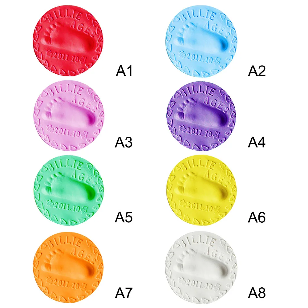Baby Care Air Drying Clay Baby Handprint Footprint Imprint Kit Casting Parent-child Hand Inkpad Fingerprint Soft Clay