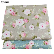 Syunss Diy Лоскутная Ткань для квилтинга детские кроватки подушки платье Шитье Tissus Синий Пион печатных саржа хлопчатобумажная ткань Tecido