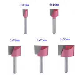 5 шт 6 мм для очистки дно Гравировка Биты из твердого карбида фрезерный станок для деревообработки Инструменты ЧПУ фреза Концевая фреза для