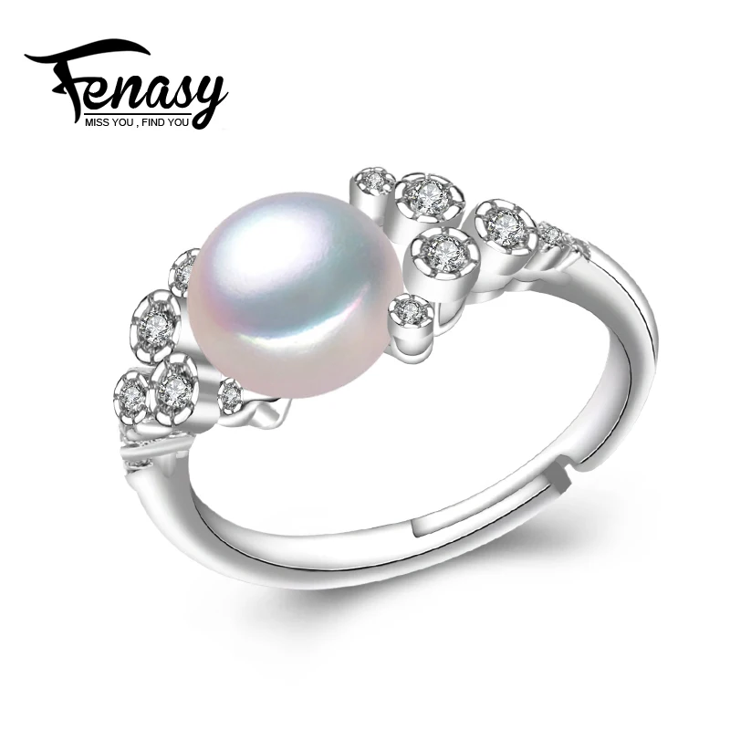 FENASY кольцо с натуральным жемчугом Ювелирное имитацией Перл для женщин женское