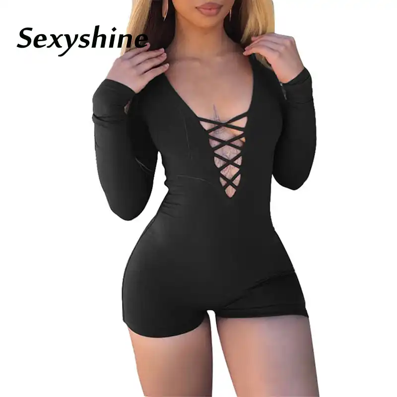 black one piece bodysuit shorts
