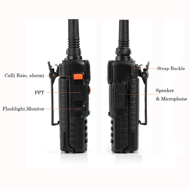 5 шт. Вт 128 каналов Удобная двухсторонняя радиостанция Baofeng UV 5R рация с