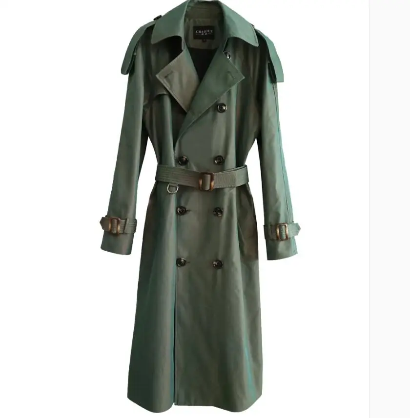 

New Design Chameleon windbreaker 2018 autumn and winter men's over the knees plus size trench coat super long coat S-6XL
