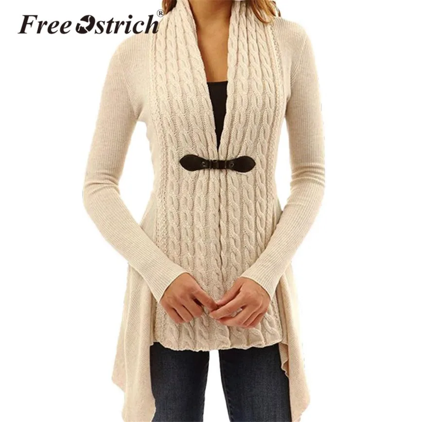 Free Ostrich 2018 Women Sweater Cardigans Asymmetric Bow