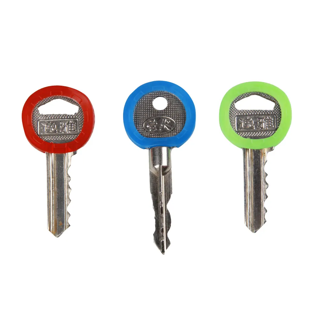 24 Pcs Assorted Color Multicolor Soft Round Key Locks Keys Cap Key Covers Topper Keyring