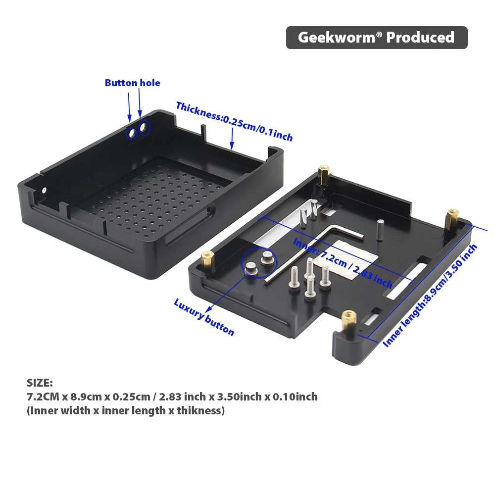 Geekworm Lattepanda V1.0 чехол из алюминиевого сплава+ супер-бесшумный вентилятор охлаждения с теплоотводом