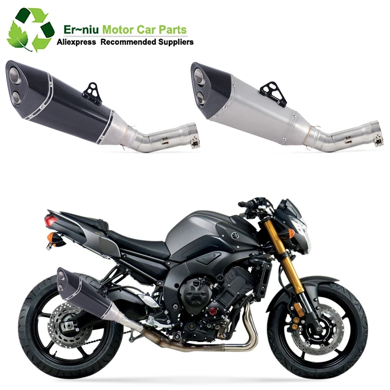 

Motorcycle Full Exhaust Muffler System Link Contact Middle Pipe Link Pipe with DB KILLER Slip-On for Yamaha FZ800 FZ8 2011-2013