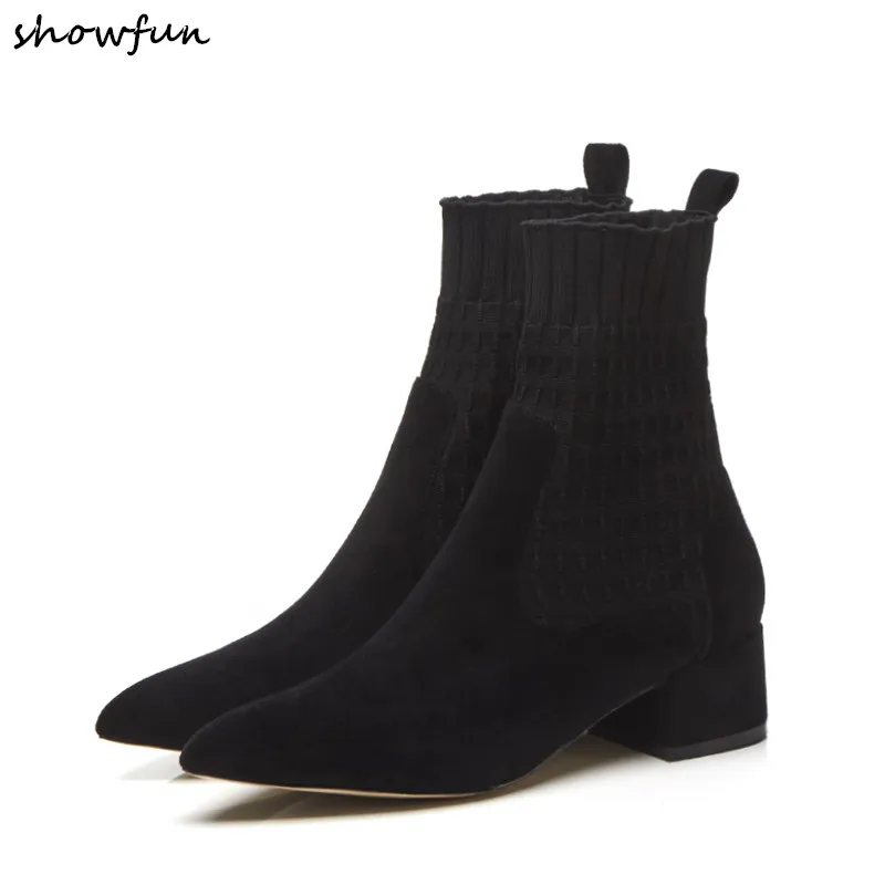 flat slip on ankle boots