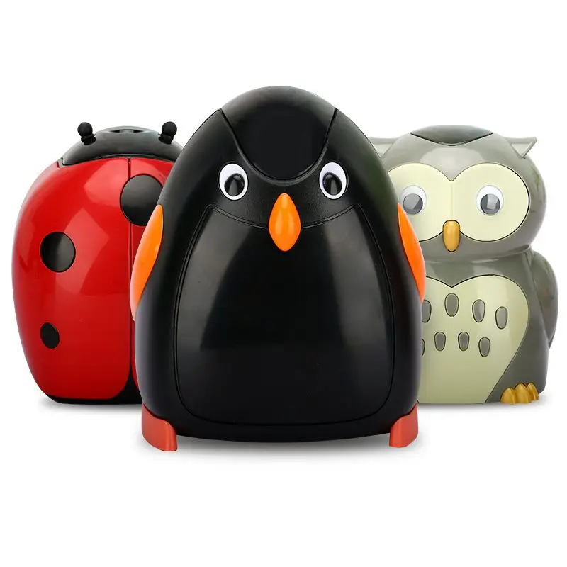 

2019 Hot Fashion cartoon student electric pencil sharpener Creative children's stationery automatic pencil sharpener