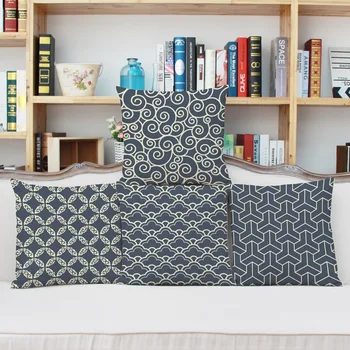 

18'' Cotton Linen Vintage Retro Tribal Pattern Print Classical Art Home Decorative Pillowcase Crown Flower Cushion Pillow Case