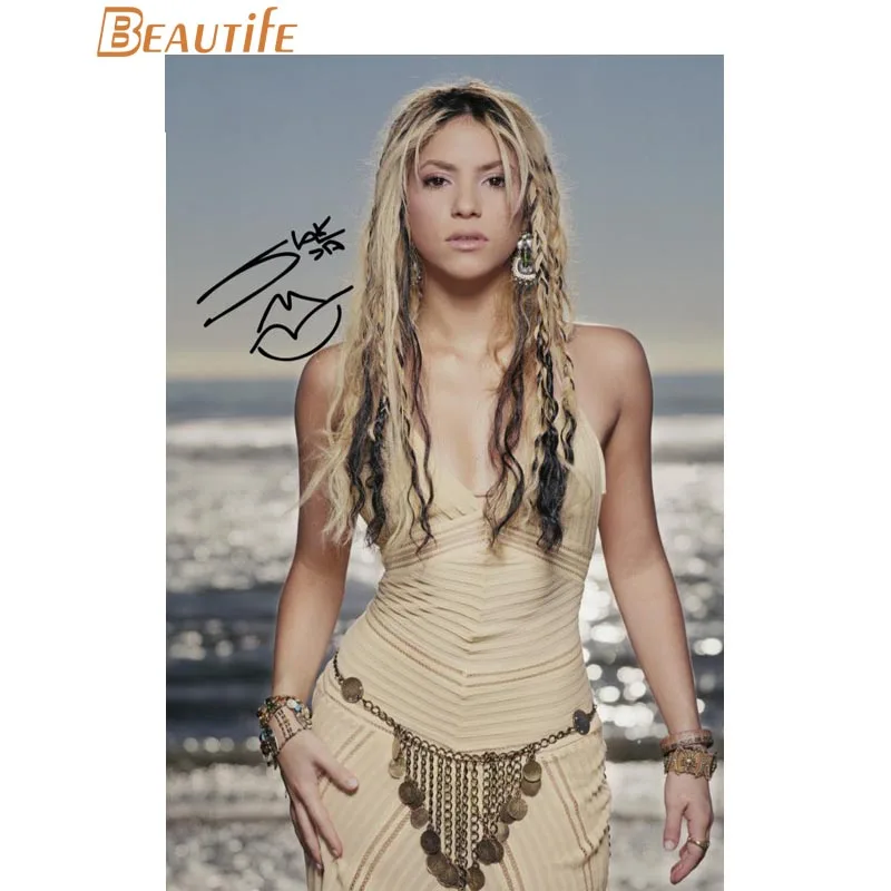 Тканевый Шелковый постер Shakira на заказ для домашнего декора тканевый настенный
