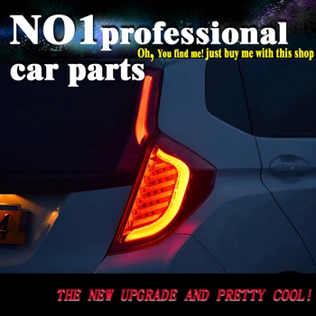 

car accessories Tail light for Honda Fit LED Taillight 2014 2015 2016 2017 for Jazz GK5 Led tail lamp DRL+Reverse back light