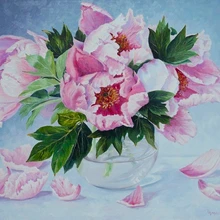 Розовый цветок DIY живопись по номерам 24 Цвета Пигмент кисть Искусство Ручная роспись креативная цифровая картина маслом