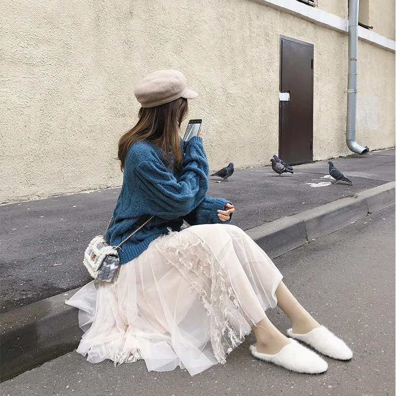 

Mishow 2018 Autumn and Winter Warm Women Sweater Knitted Slim Fit Soft Female Pullovers Sweater MX18D5189