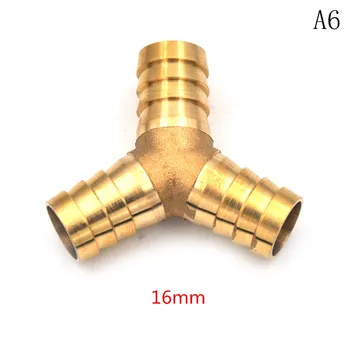 

1PC Hose Barb "Y" Type Brass Barbed Tube Pipe Fitting Tee 3 way Connector Adapter With Valve For Fuel Gas Water