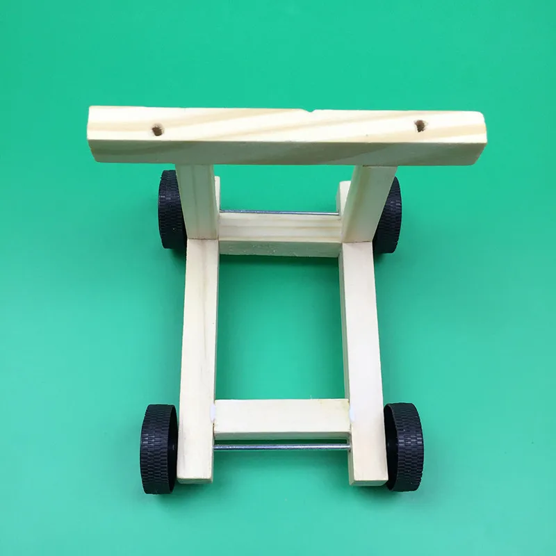  Happyxuan DIY Wind Power Electric Car Kit for Kids Wood Educational Science Physics Experiments Cir - 32787551887