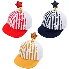 Детская летняя дышащая сетчатая полосатая бейсболка согнутая с широкими полями пятиконечная звезда антенна Регулируемая бейсбольная шапка От 6 месяцев до 3 лет