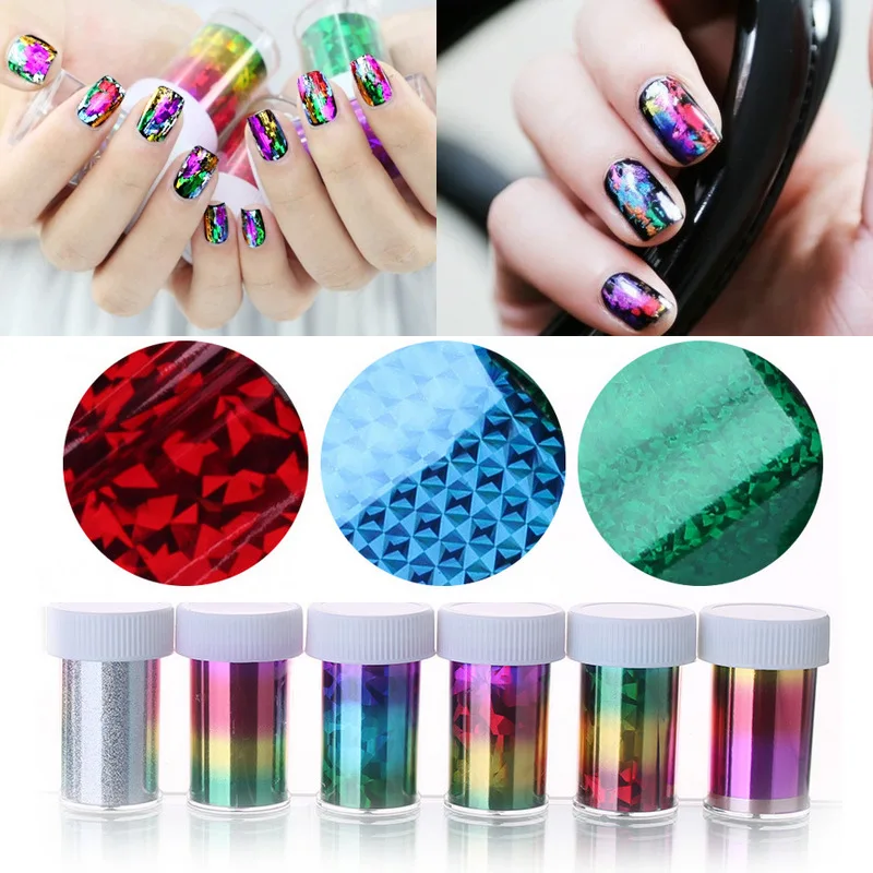 Buy 2 Pcs Holographic Nail Foils Starry Sky Glitter