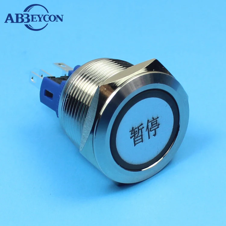 2265 momentary IP67 22mm PA66 pin type push button switch plastic 22mm switchin Switches from