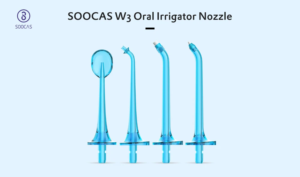 1 SOOCAS W3 Портативный 2 шт./компл. водяной Флоссер насадки струй зубы Ирригатор для полости рта насадка Стандартный Тип от 1 Youpin