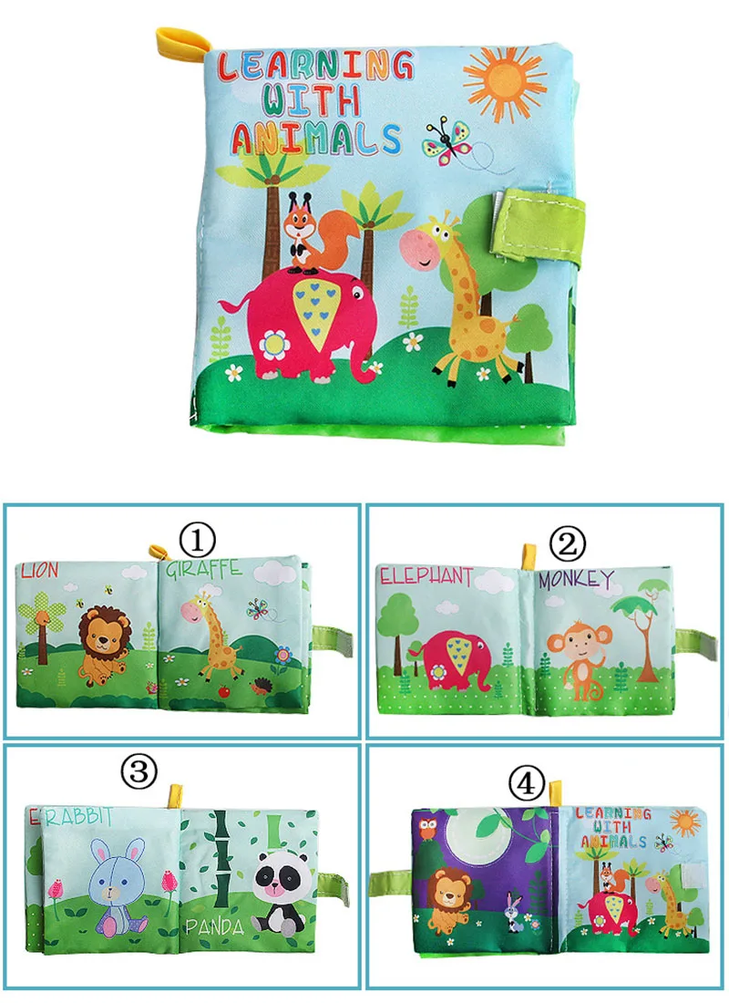 Baby Books 0 12 months soft cloth book educational for baby Newborns Kids Learning toddlers Toys Infant sensory Books rustle