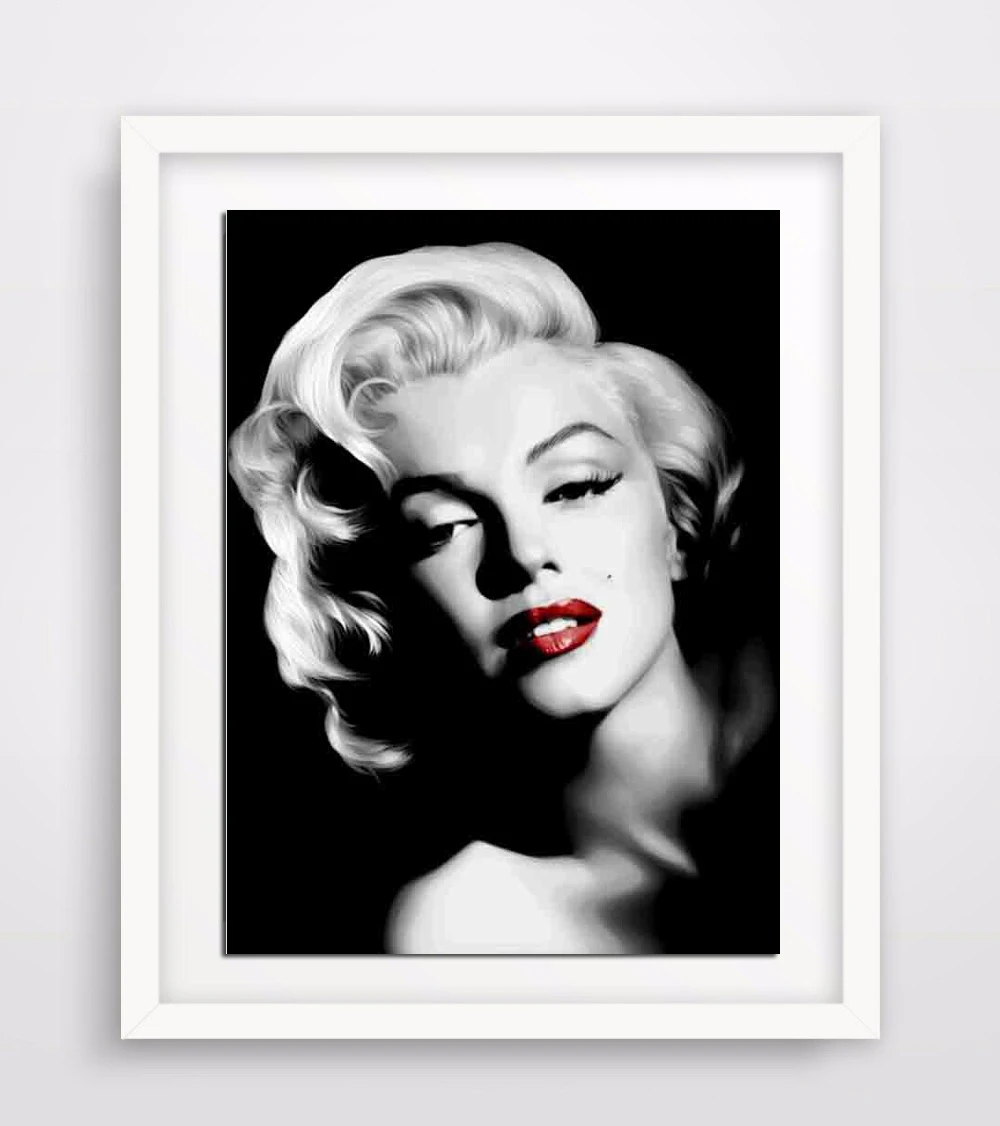 

New 5D DIY Diamond Painting "sexy Monroe" Embroidery Full Round Diamond Cross Stitch Rhinestone Mosaic Decor Gift