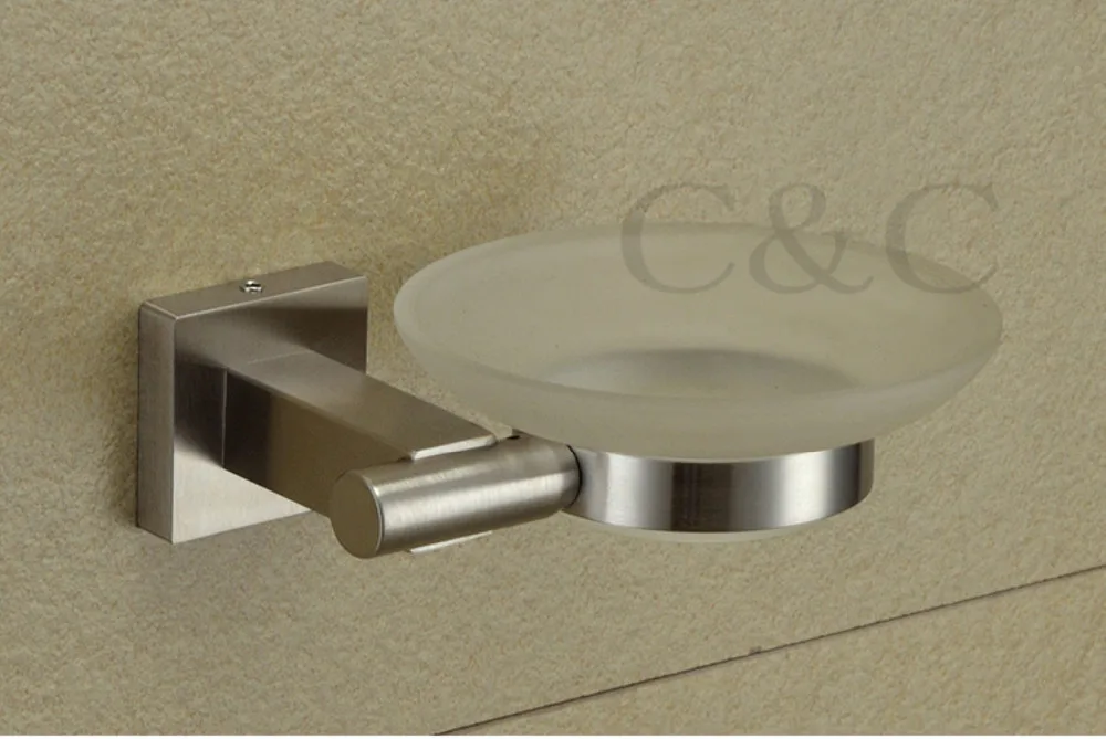 

100% Quality Assurance! Excellent Stainless Steel (sus304) Brushed Bathroom Soap Dishes - Free Shipping YS-2012