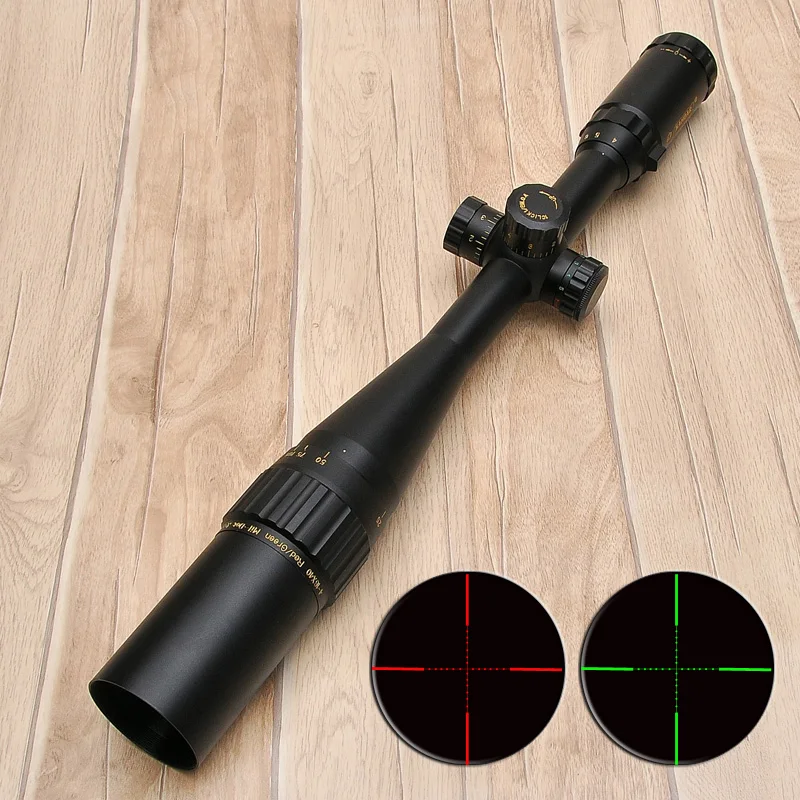

Kandar 4-16x40 AOE Golden Letters Mil-Dot Red and Green Dot Long Eye Relife Rifle Scope for Tactical Hunting