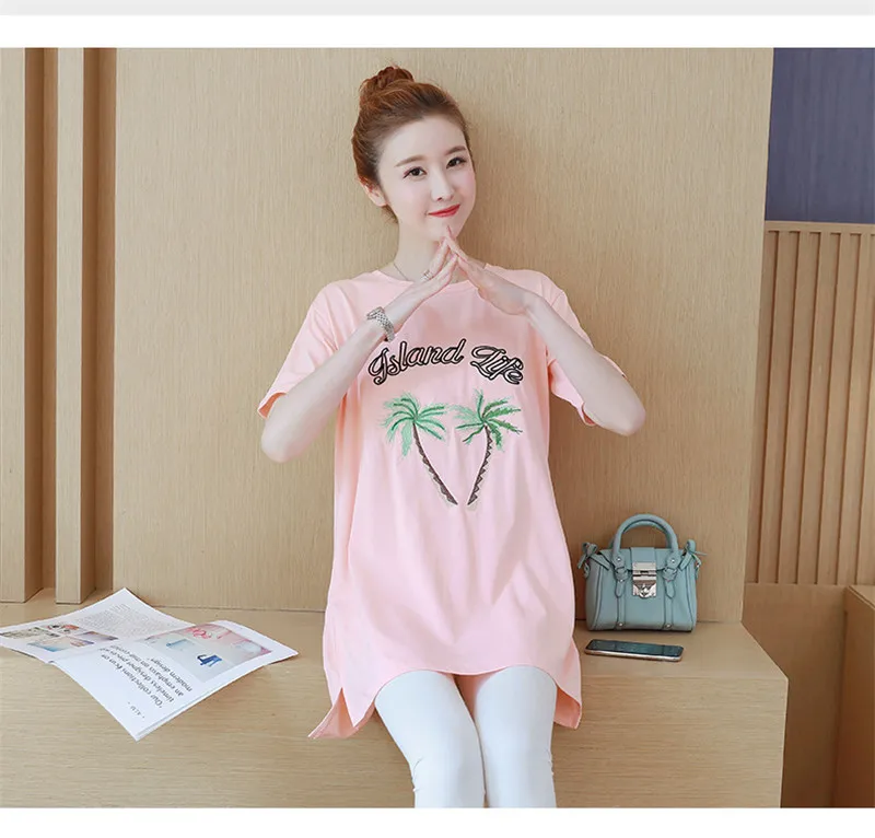 

Maternity Set Summer Indoor Outdoor Pregnant Women Set T shirt Leggings Set for Pregnancy Women Home wear Prenatal Postpartum