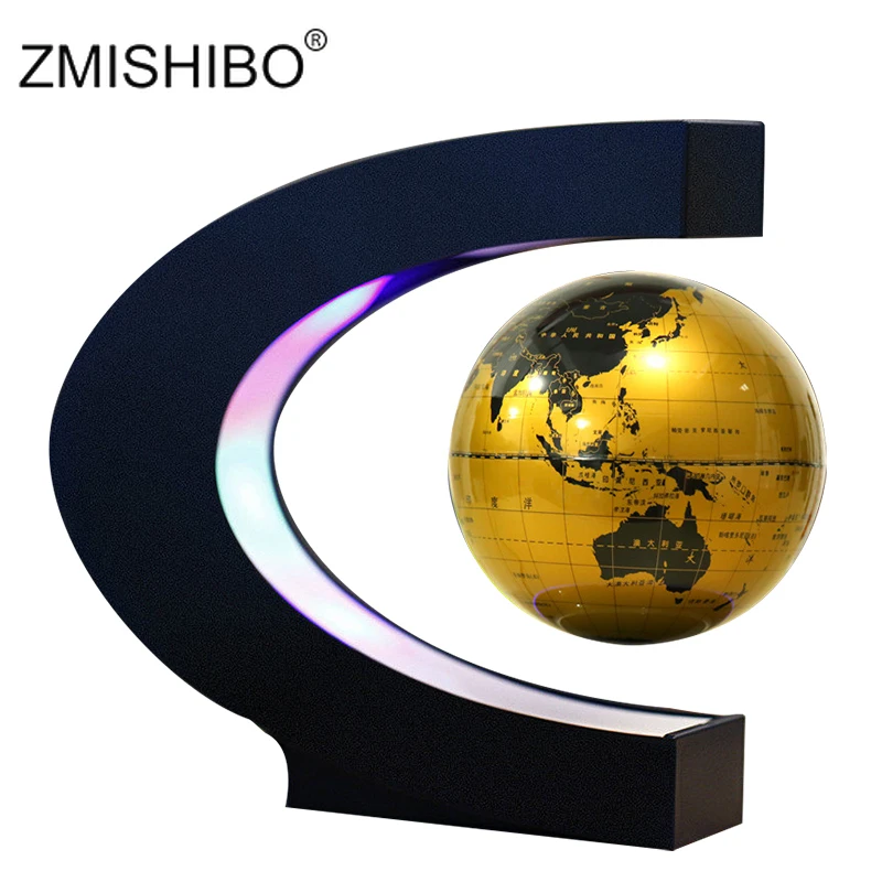 

ZMISHIBO LED Night Light globe World Map Magnetic Suspension Table Lamp Atmosphere Lighting Home Desk Decor Gift Ornaments
