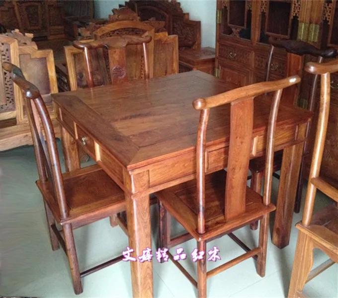 Vietnamese mahogany furniture, large fruit pear sandalwood grass square