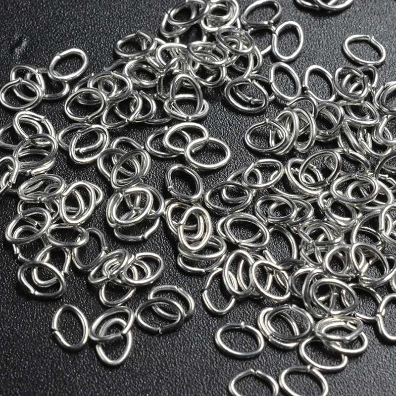 FLTMRH мм 0,5*4*3 мм серебро Цвет Овальный Металл прыжки кольца для изготовления ювелирных изделий Diy браслет цепочки и ожерелья интимные