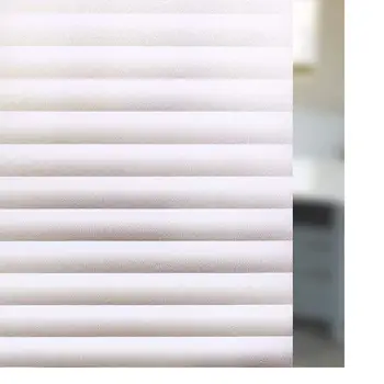 

WXSHSH Louver pattern Privacy Window Film Home Decor No-Glue 3D Static Decorative Glass Sticker Kitchen Size 75*400 cm