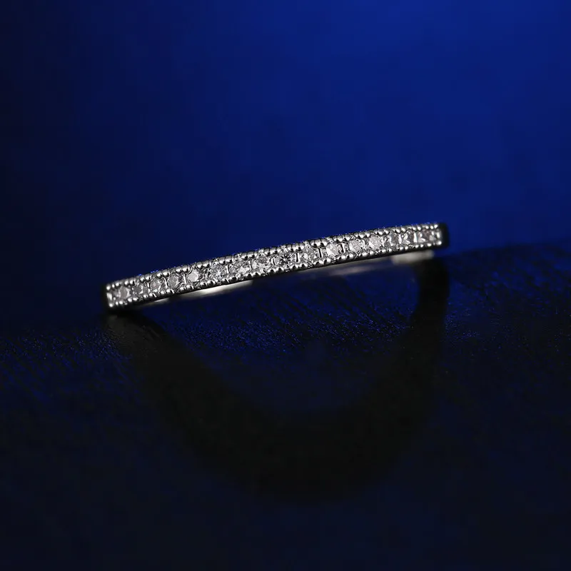 MOROW Fashion Classic AAA Zircon Finger Rings Dainty Plated White Gold Simple Metal Ring for Women Jewelry Christmas Gift Hot (9)