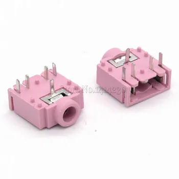 

10Pcs PJ-307 PJ307 3.5 MM headphone socket Double track mother city Audio socket 5 pin 5p [3f07 pink]