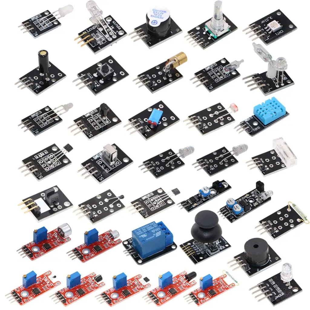 NO box Умная электроника 37 в 1 сенсор комплект 37в1 с пластиковой коробкой для arduino Diy стартеры комплект - Цвет: NO box