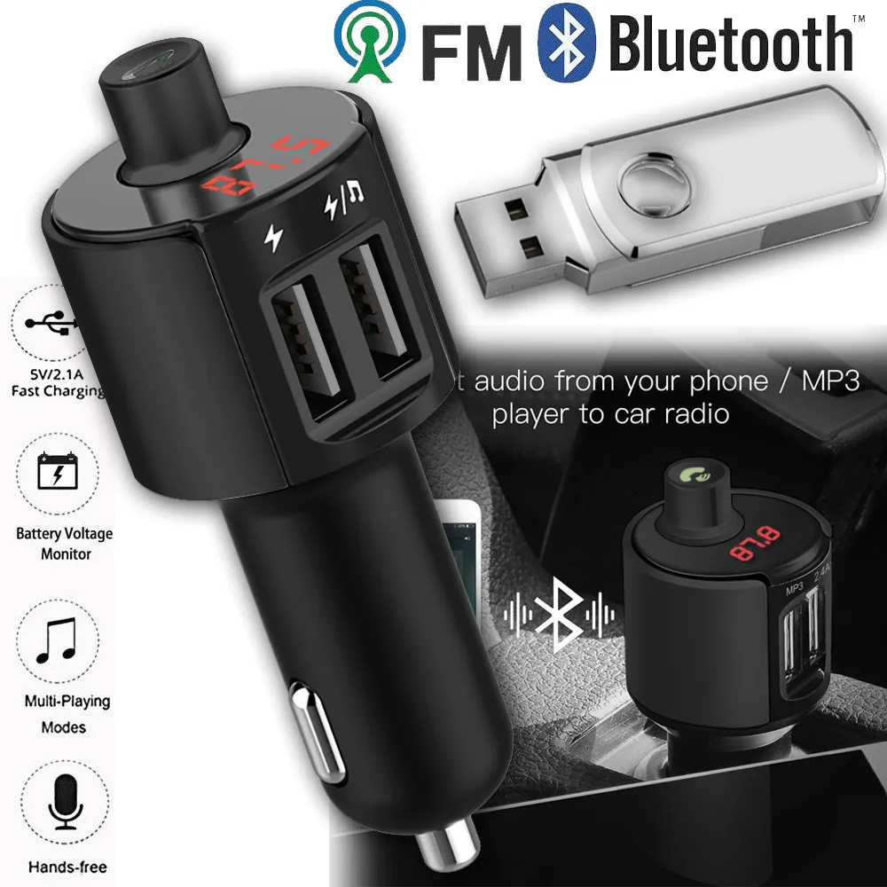 Автомобильный MP3-плеер Bluetooth автомобильный комплект MP3-плеер fm-передатчик Беспроводной Hands-free AUX SD карты Dual USB 3.1A автомобильные аксессуары