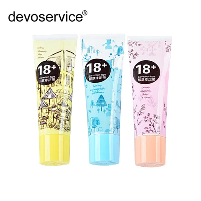 

Creative Hand Cream Shape Correction Tape 6M Length Multifunctio Stamp Modified Tools School Office Corrector Stationery Supply