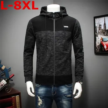 

2018 new high quality spring and autumn big size Men Jacket Men Hoodie Jacket cotton High Quality Masculino Plus size 8XL 7XL