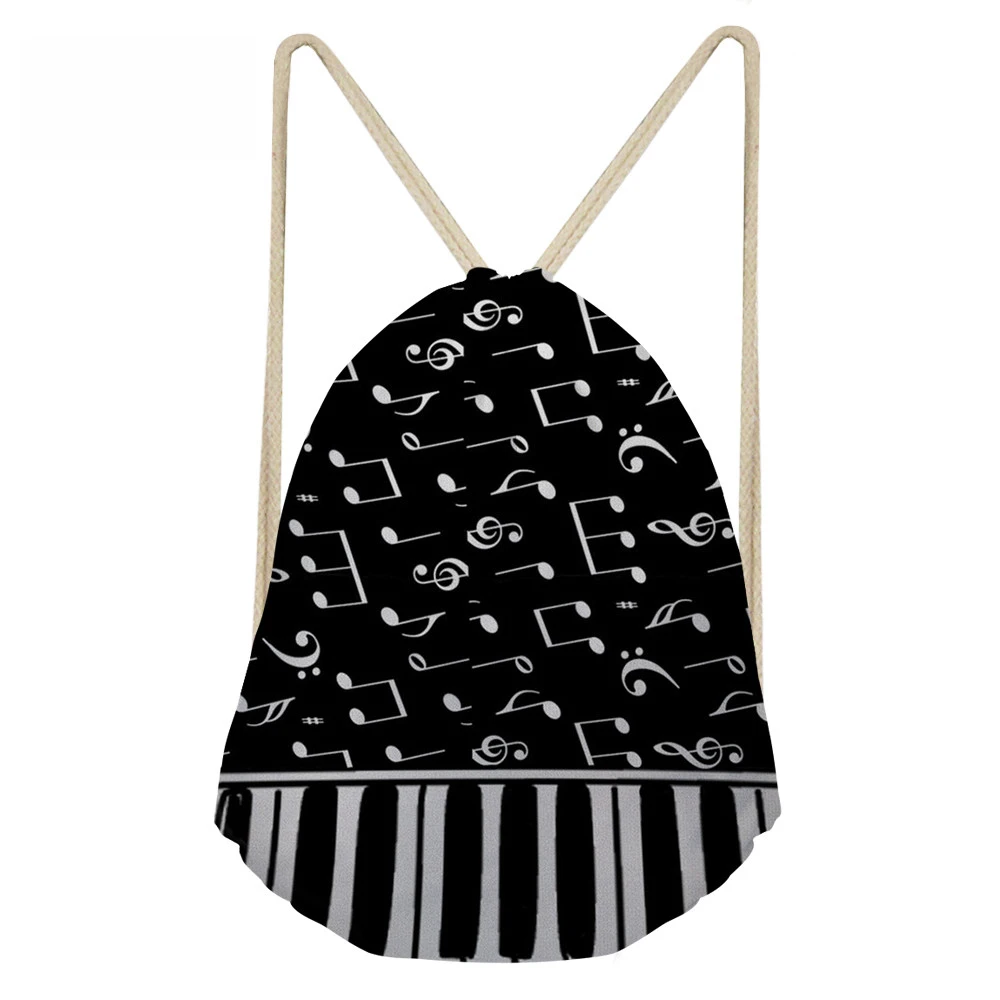 

ThiKin Women Backpack Music Note Guitar Pattern Drawstring Bag Small Kids School Backpacks for Boys Rucksack Children 2018