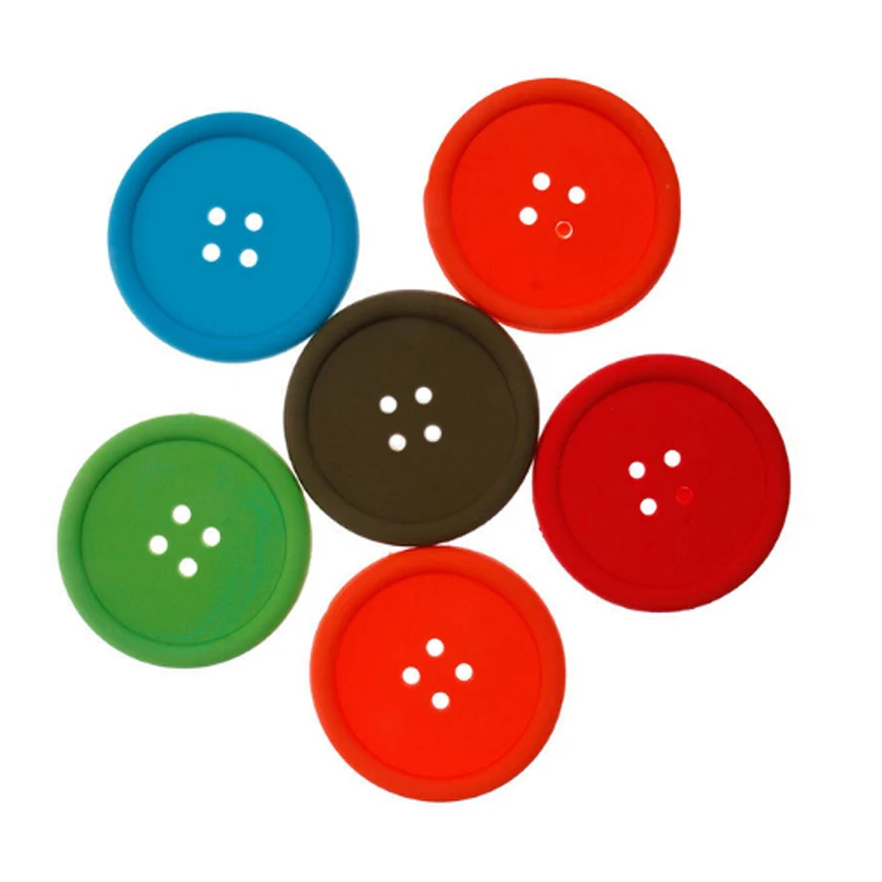 

1XSilicone Coffee Placemat Button Coaster Cup Mug Glass Beverage Holder Pad Mat