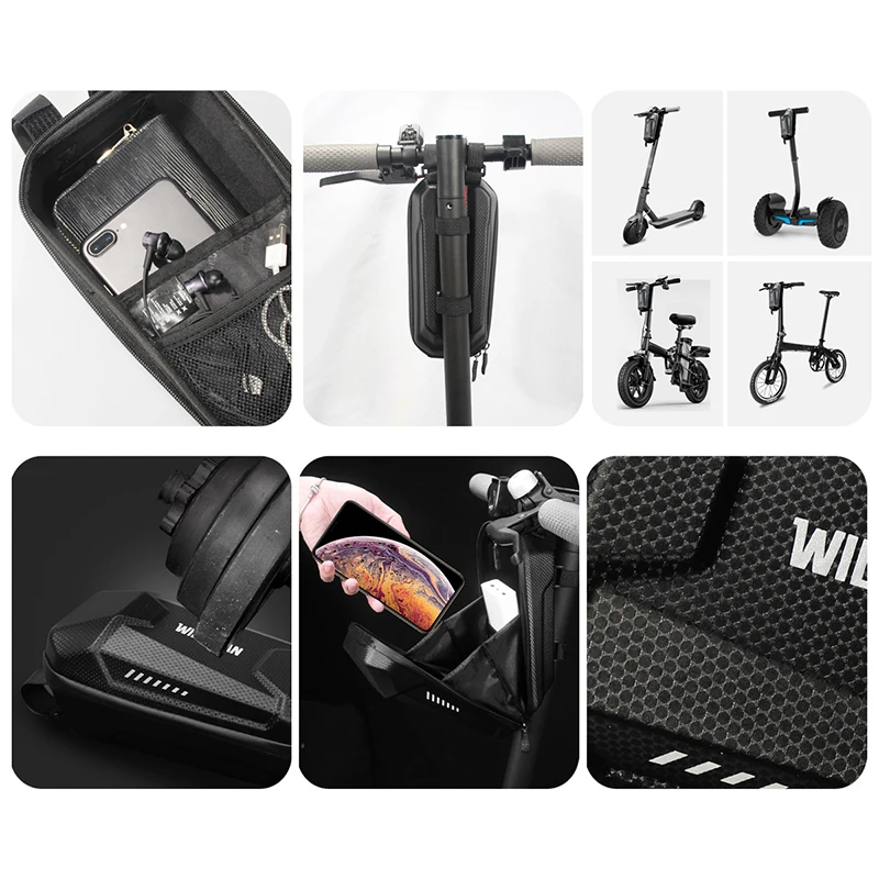 Hard Bag Case Balance Car Rainproof Rubberized Waterproof Zipper Large Electric Scooter Bicycle Front Practical