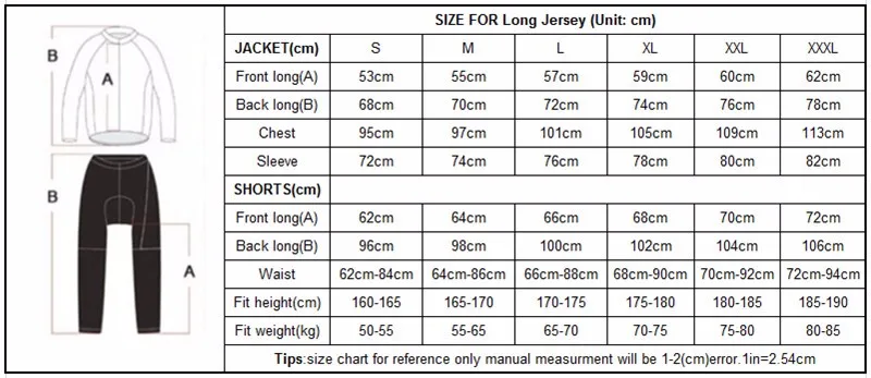 long sleeve size